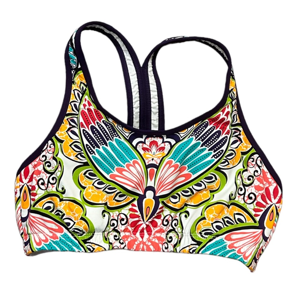 Athleta floral swim top